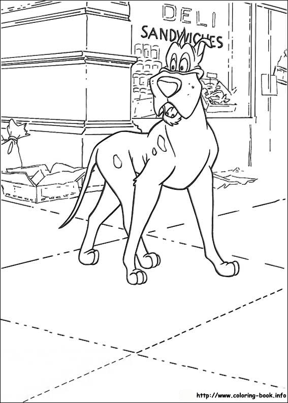 Oliver and Company coloring picture